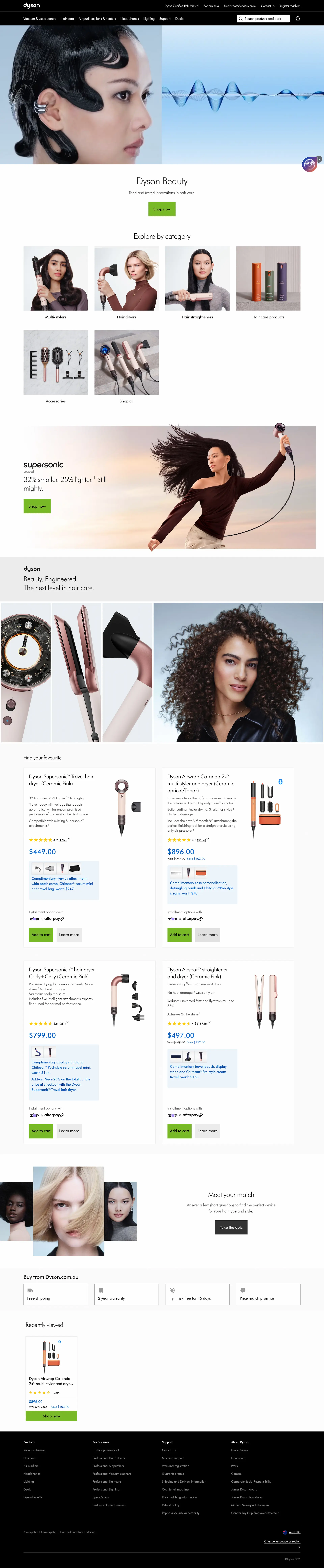 Dayson官网产品页截图
