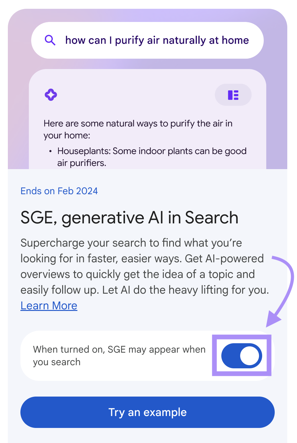 SGE, generative AI in Search