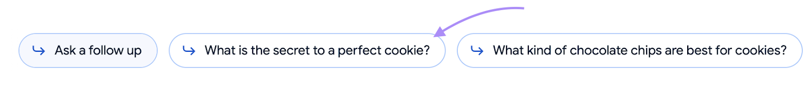 "What is the secret to a perfect cookie?” Google's suggestion highlighted
